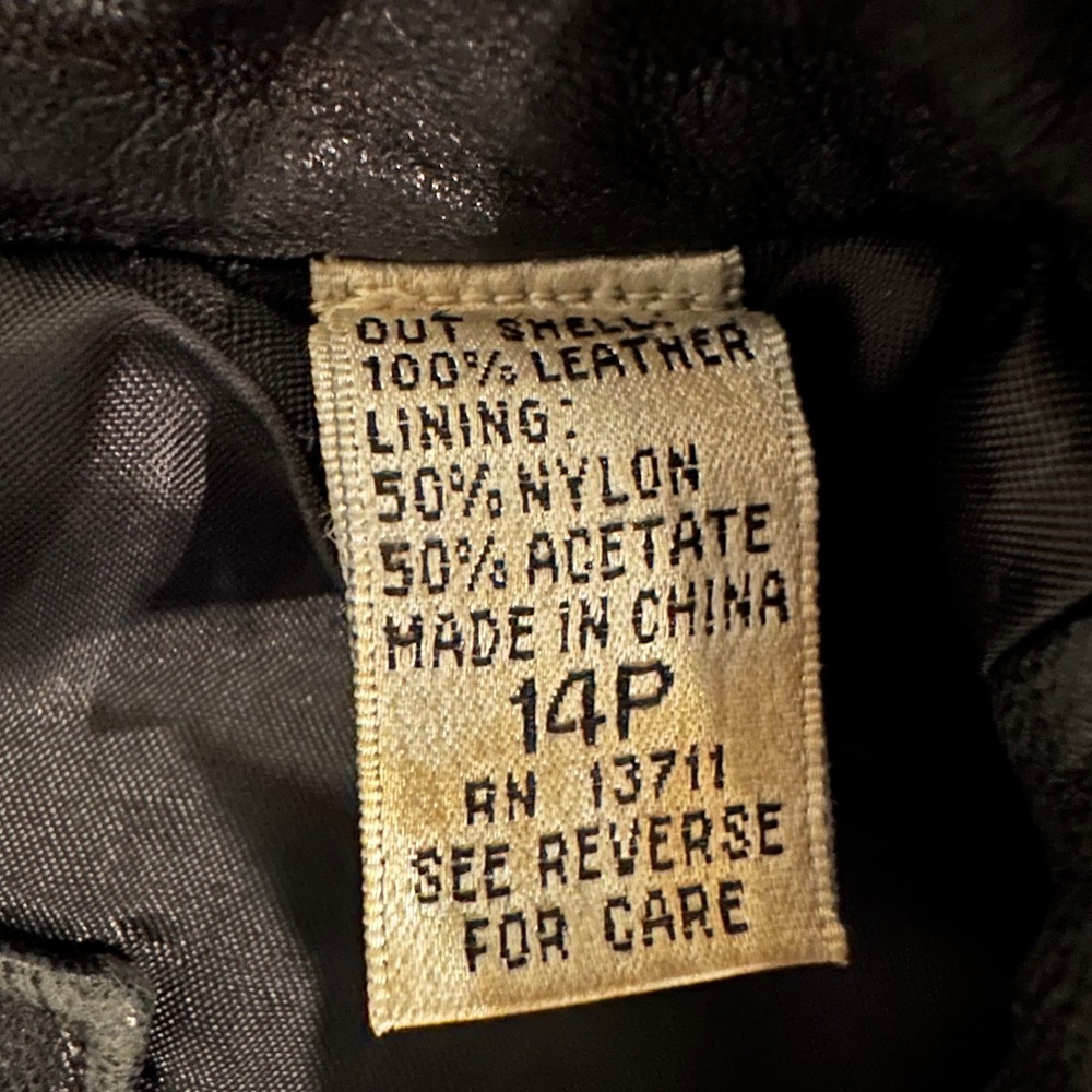 Vintage Valerie Stevens Petites 14P Leather Moto Jacket New Zealand Lambskin - Picture 4 of 9